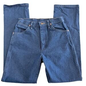 Wrangler Womens 9x32 High Rise Straight Leg Jeans 100% Cotton Vintage Style USA